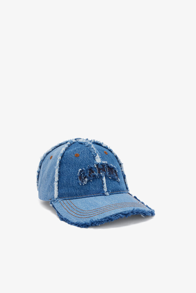 Kasket i patchwork denim, Multicolour
