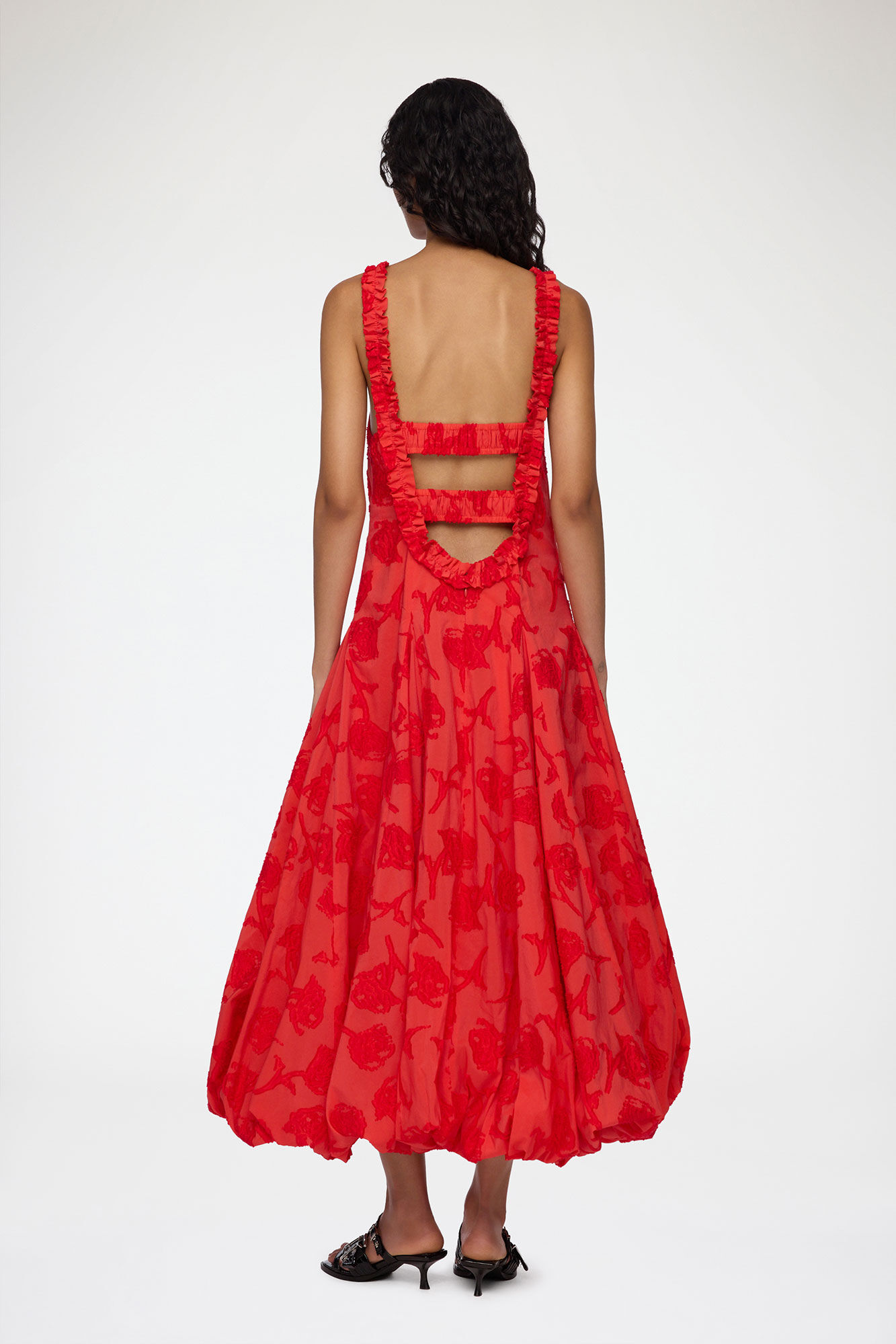 Dress in Red Fil Coupe | GANNI US