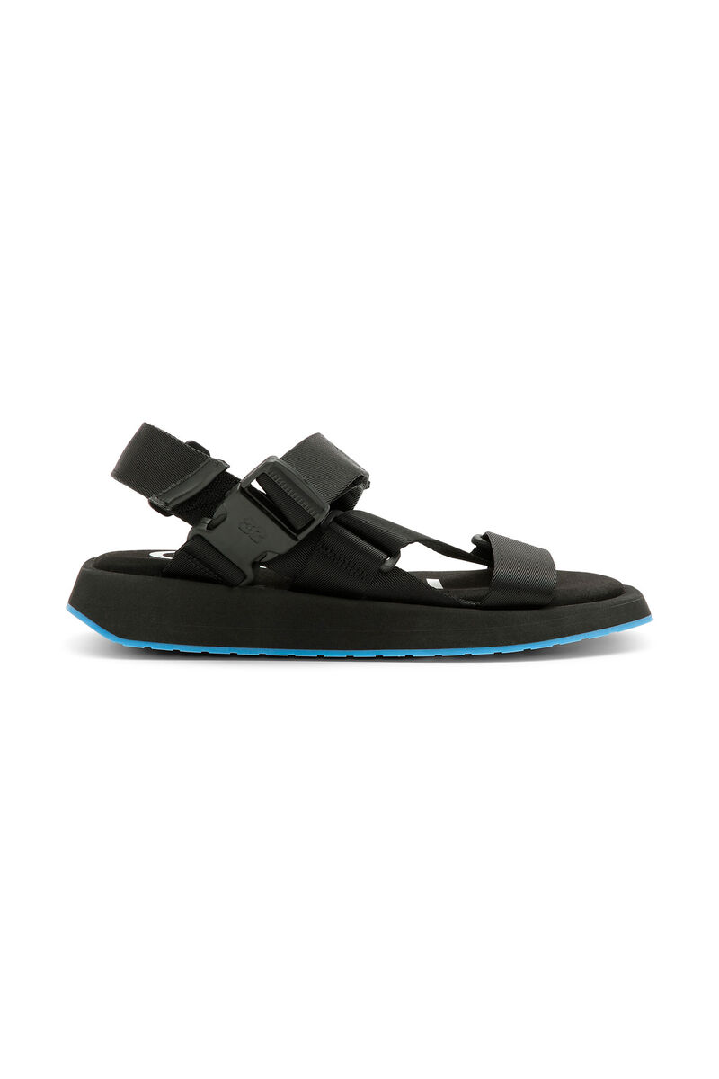 Performance Webbing Sandals, Recycled Polyester, in colour Black - 1 - GANNI