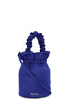 Tasche mit gerafftem Haltegriff, Polyester, in colour Daphne - 1 - GANNI