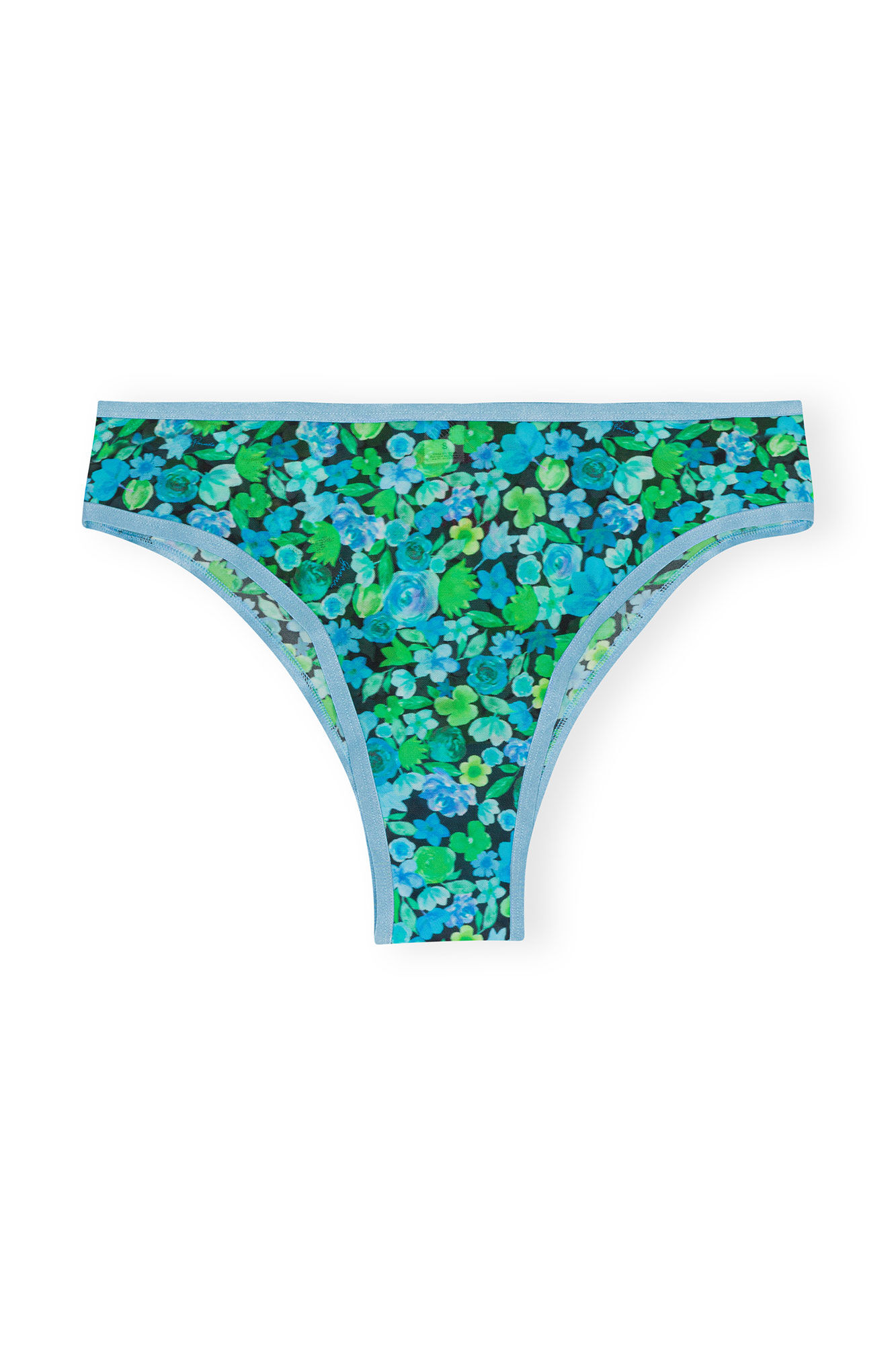 GANNI x Parade Silky Mesh Briefs, Elastane, in colour Alaskan Blue - 1 - GANNI