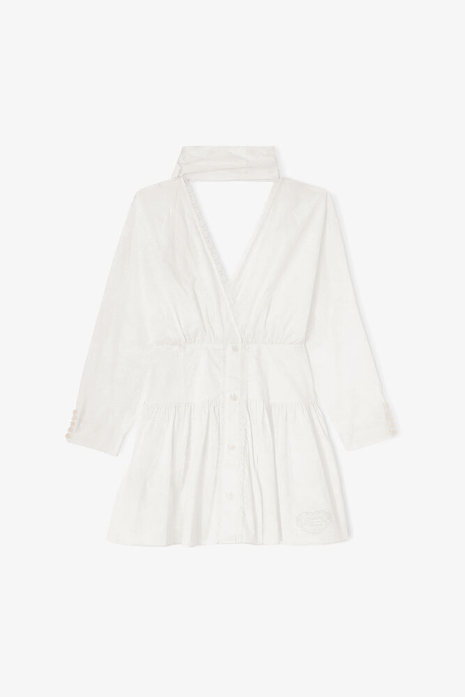 Dress in White Cotton, Bright White