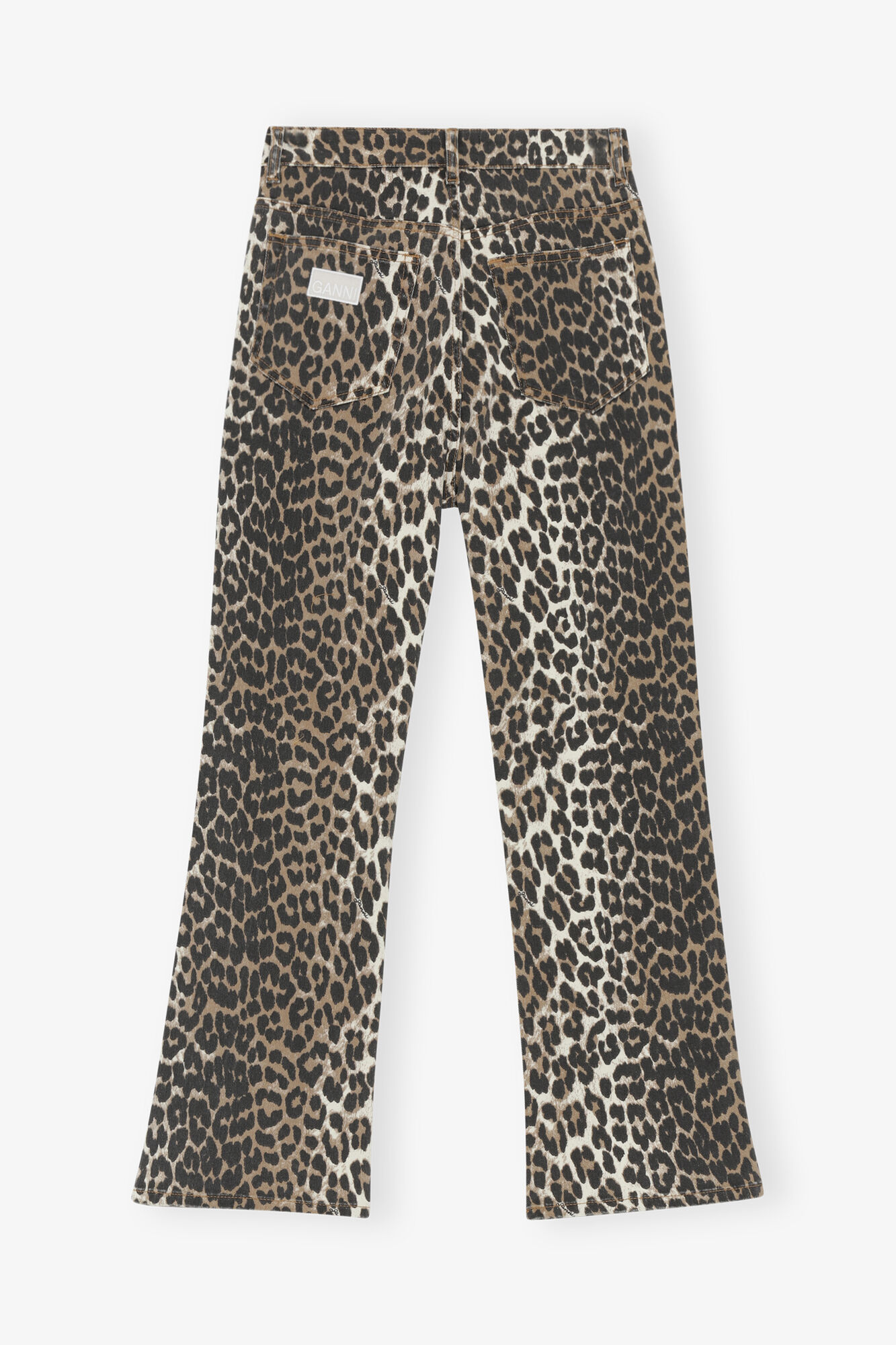 Jean court Betzy &agrave; imprim&eacute; l&eacute;opard, Organic Cotton, in colour Leopard - 2 - GANNI