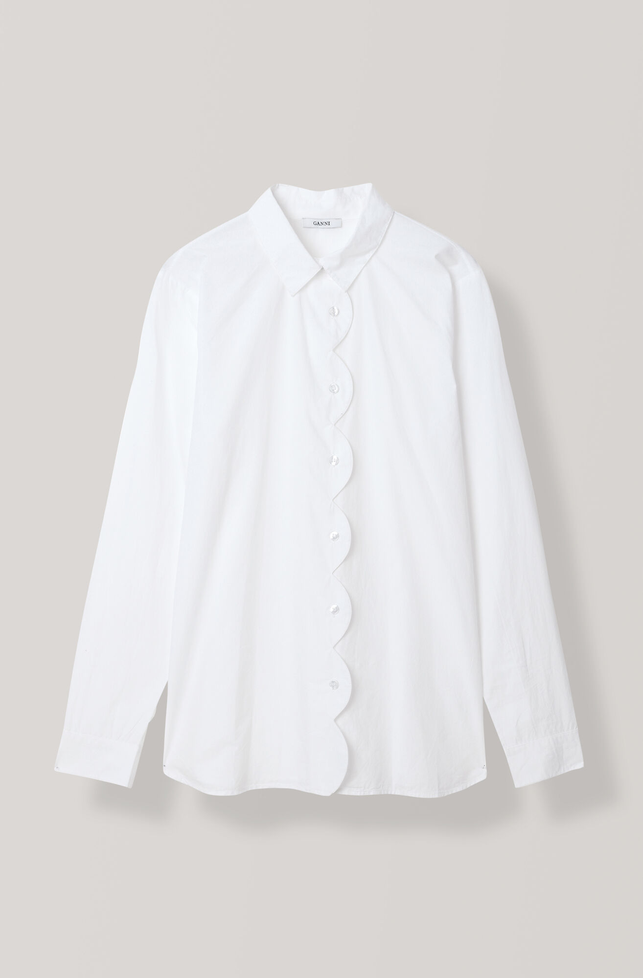 Plain Cotton Poplin Shirt, Bright White Plain Cotton Poplin Shirt, Bright White, hi-res