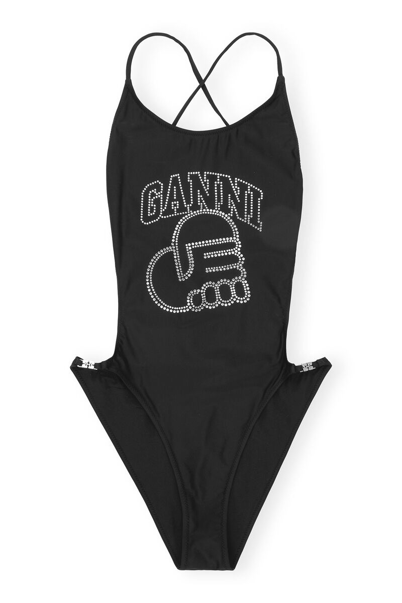 GANNI X ESTER MANAS String Swimsuit, Elastane, in colour Black - 1 - GANNI