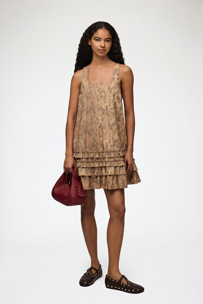 Dress in Printed Cotton, Burro