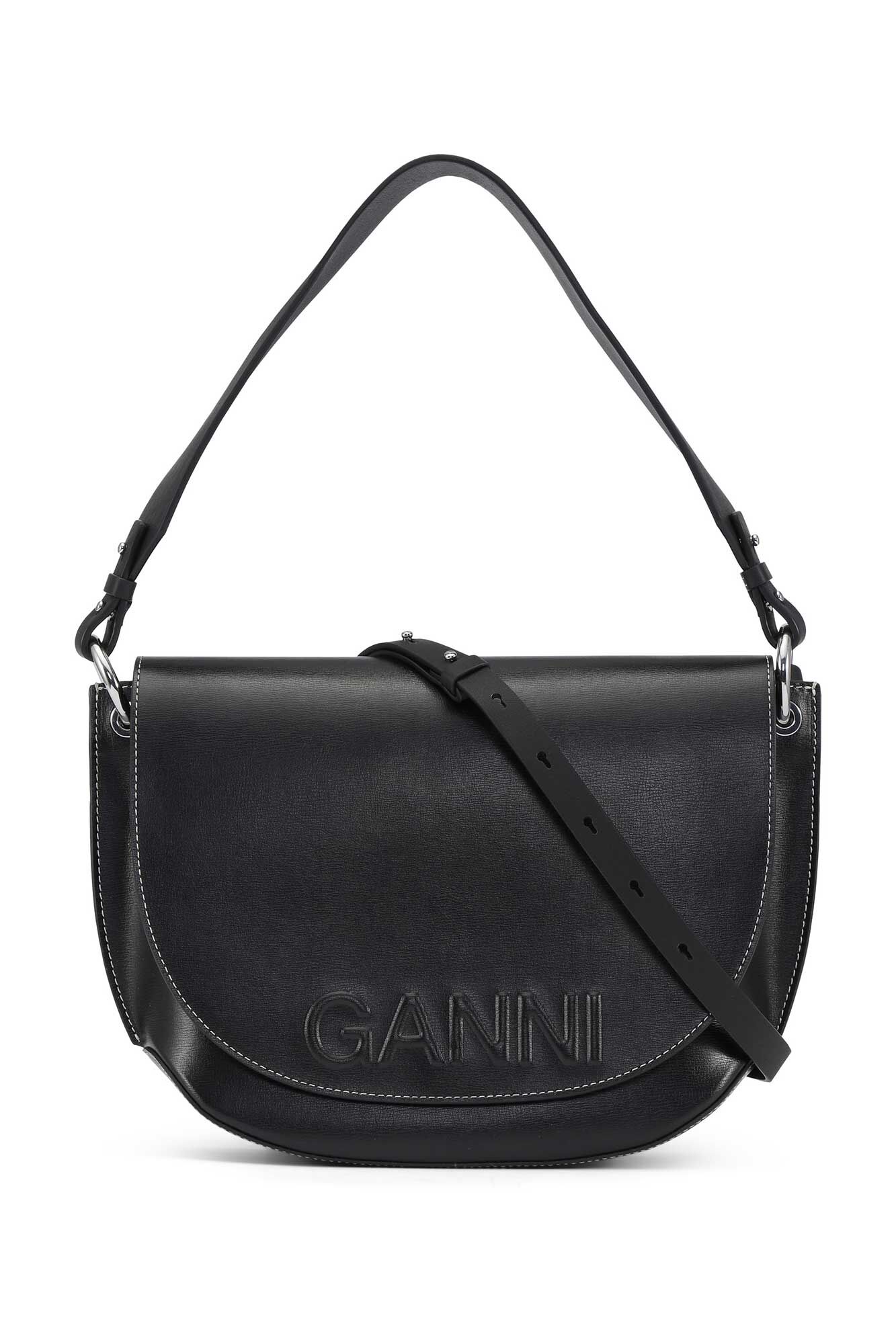 saddle bag black leather