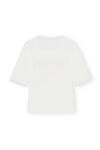 Logo T-shirt, Cotton, in colour Egret - 2 - GANNI