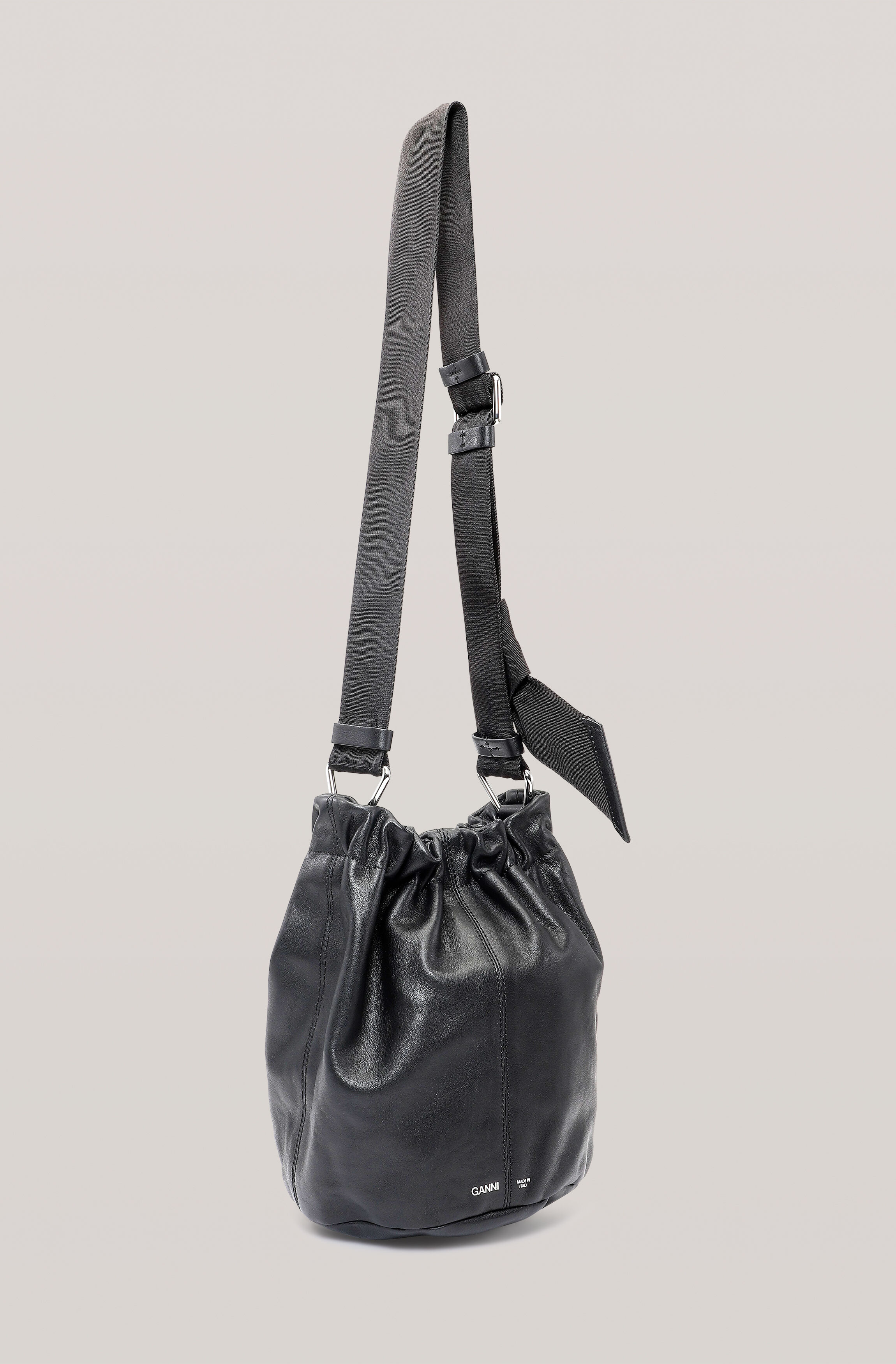black leather boho bag
