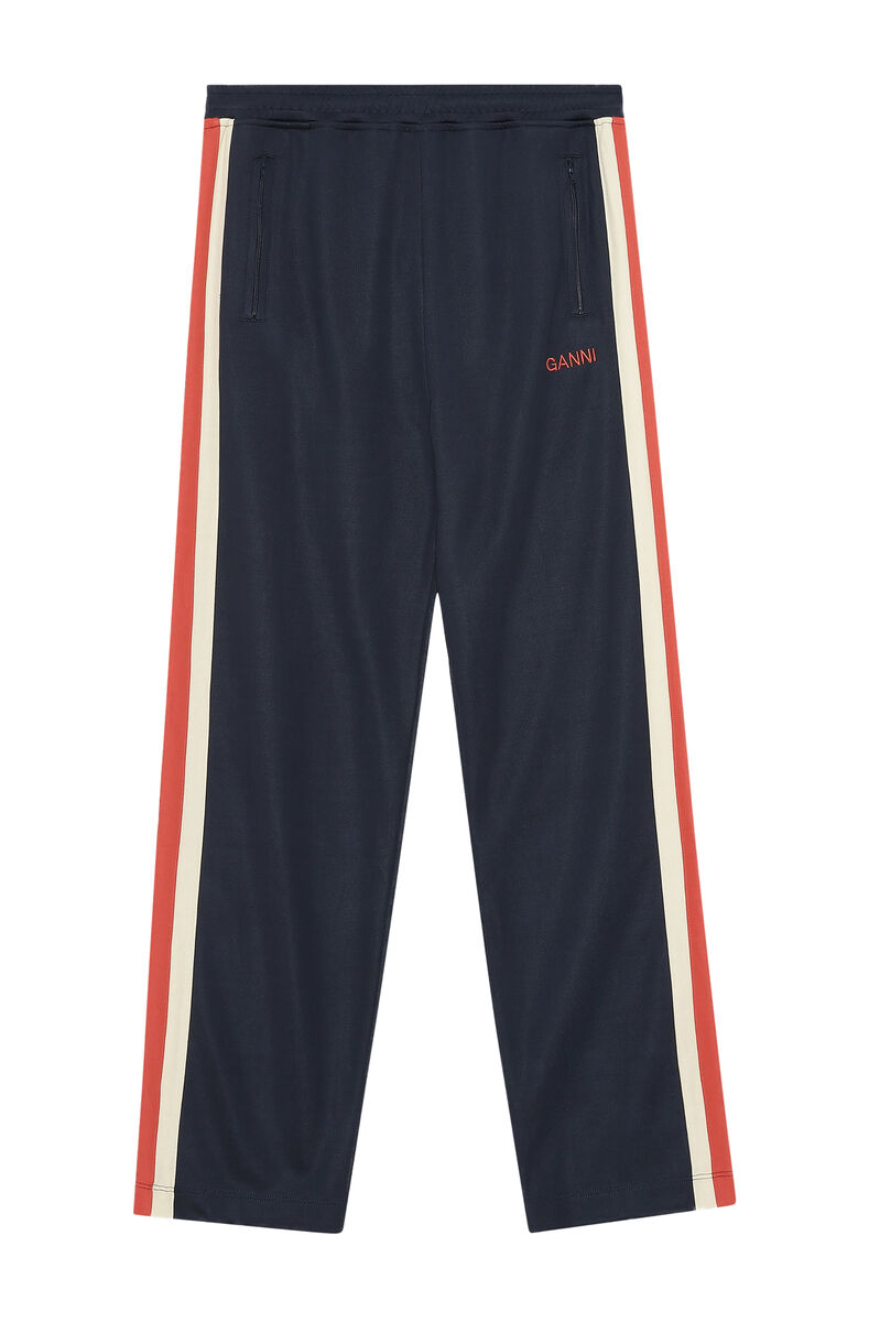 Tracksuit Pants, Polyester, in colour Sky Captain - 1 - GANNI
