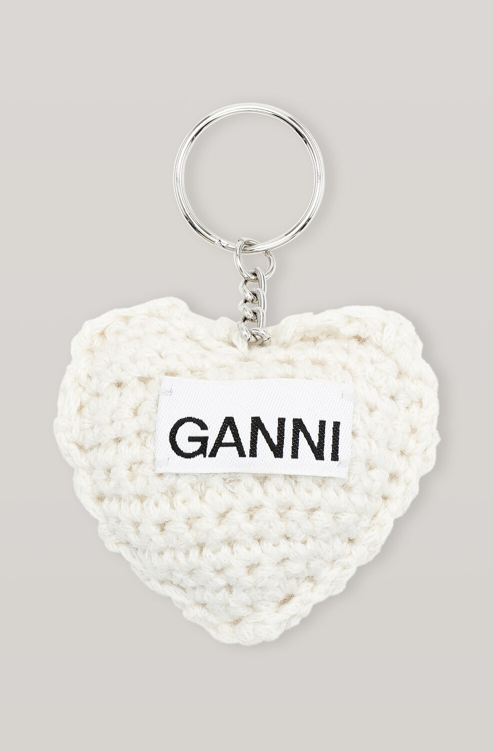 Ganni Crochet Heart,Egret