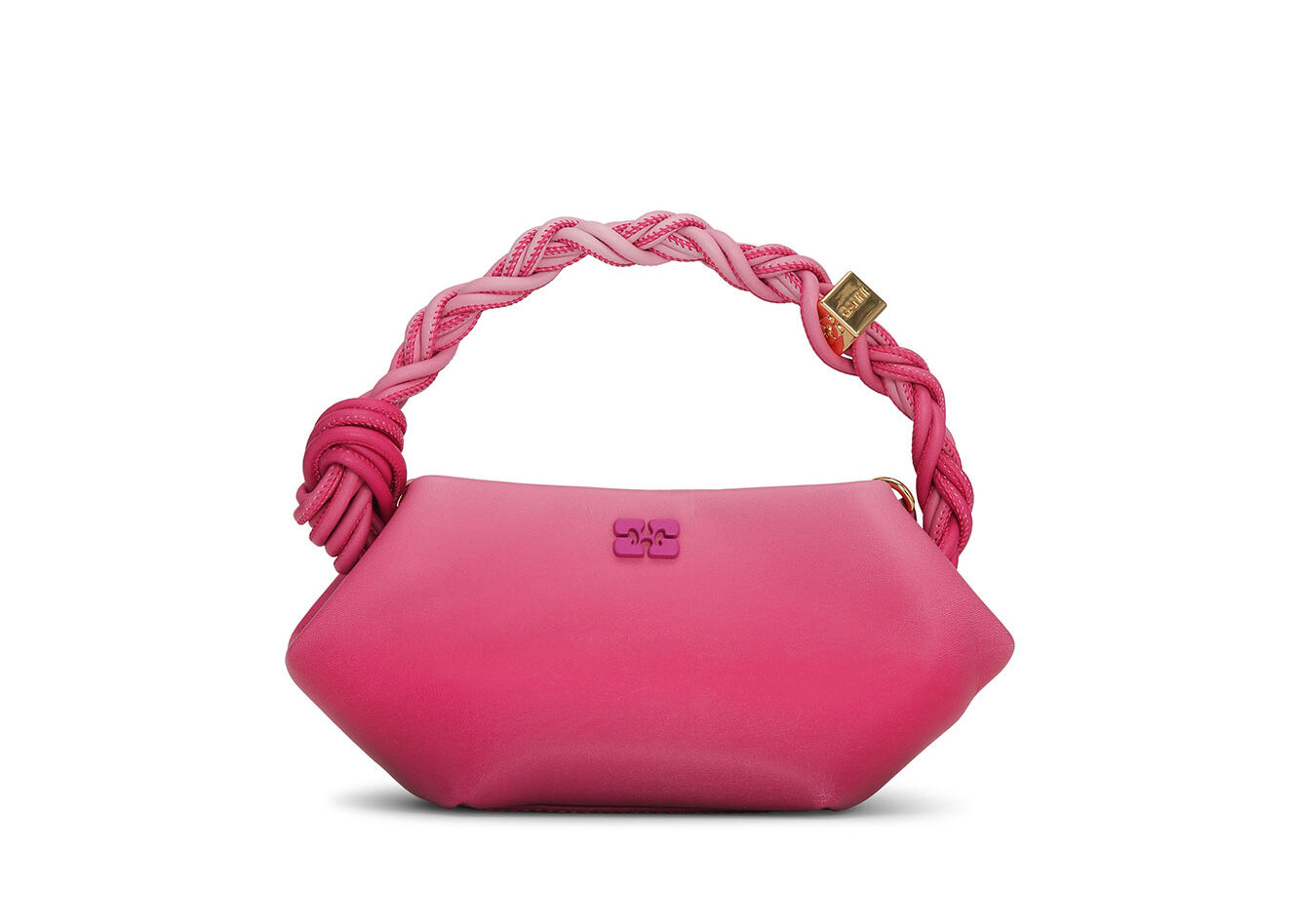 Pink Gradient Mini GANNI Bou Bag, Polyester, in colour Hot Pink - 1 - GANNI