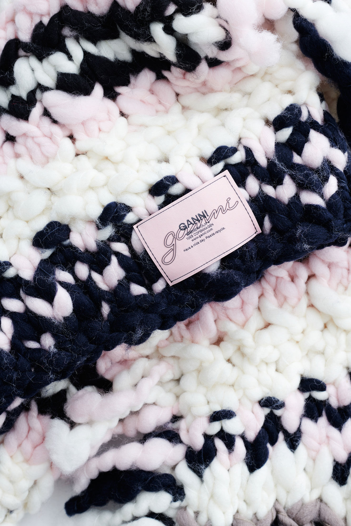 Multicolour Hand-Knit Jumper, Wool, in colour Multicolour - 5 - GANNI