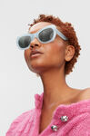 Biodegradable Acetate Big Butterfly Sunglasses, Biodegradable Acetate, in colour Heather - 4 - GANNI