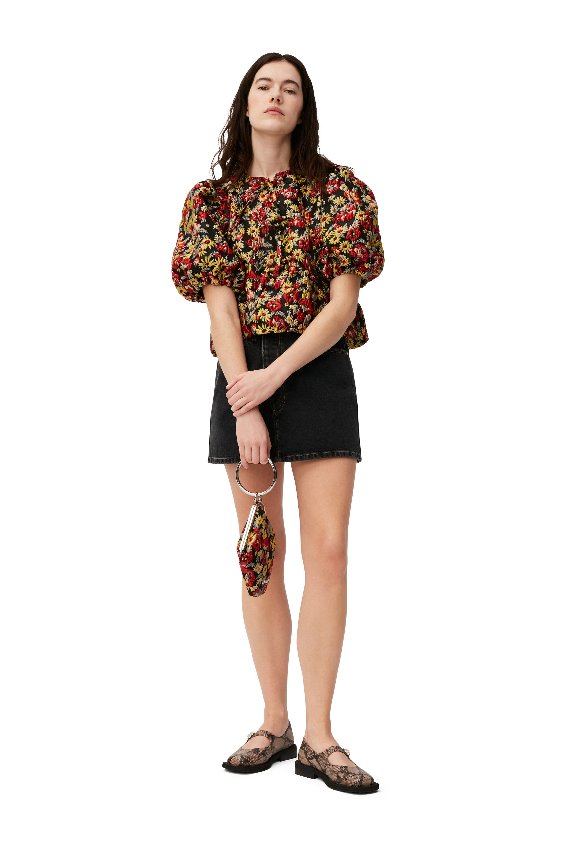 Ganni peplum top clearance