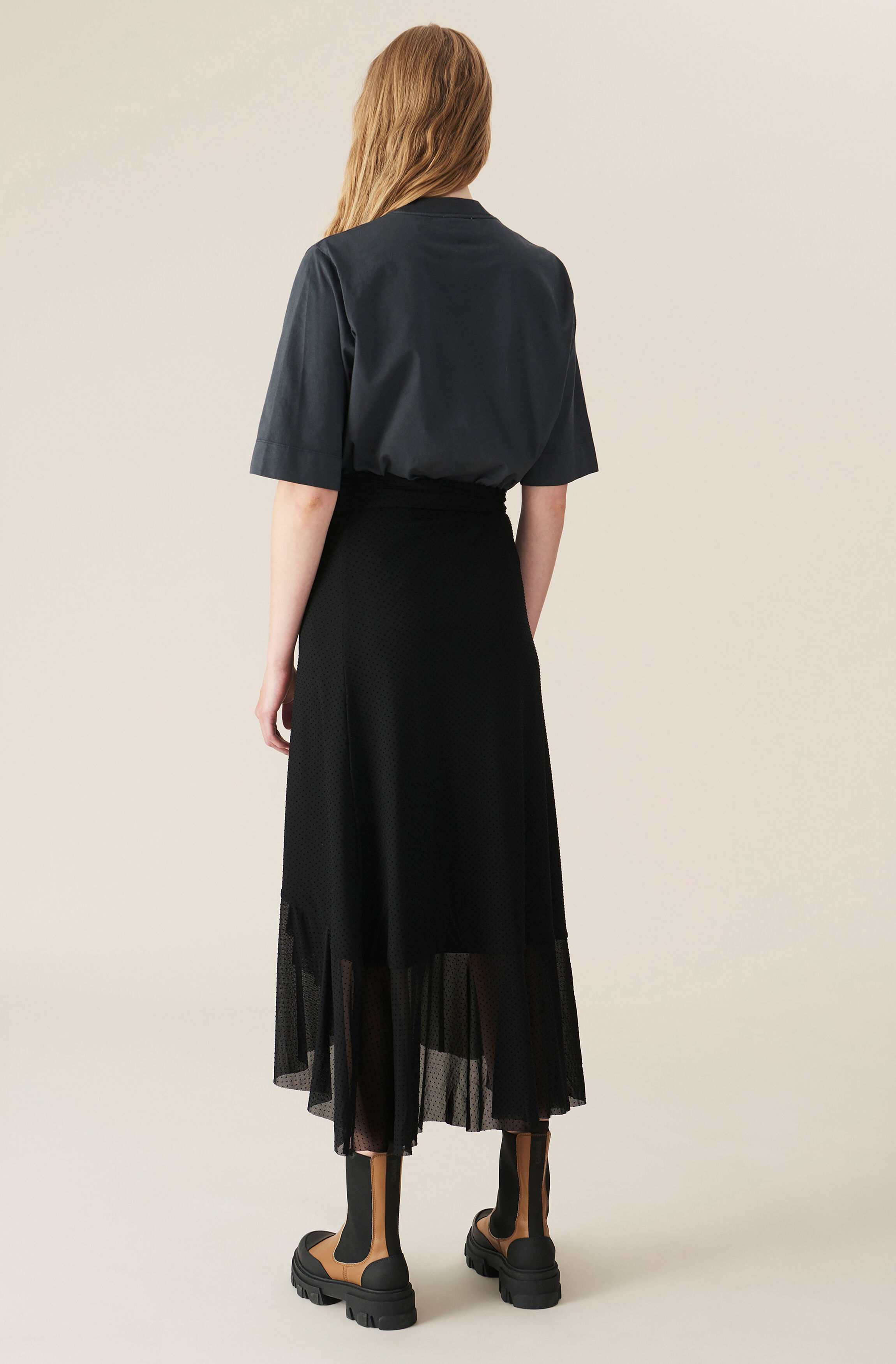 Ganni black skirt clearance