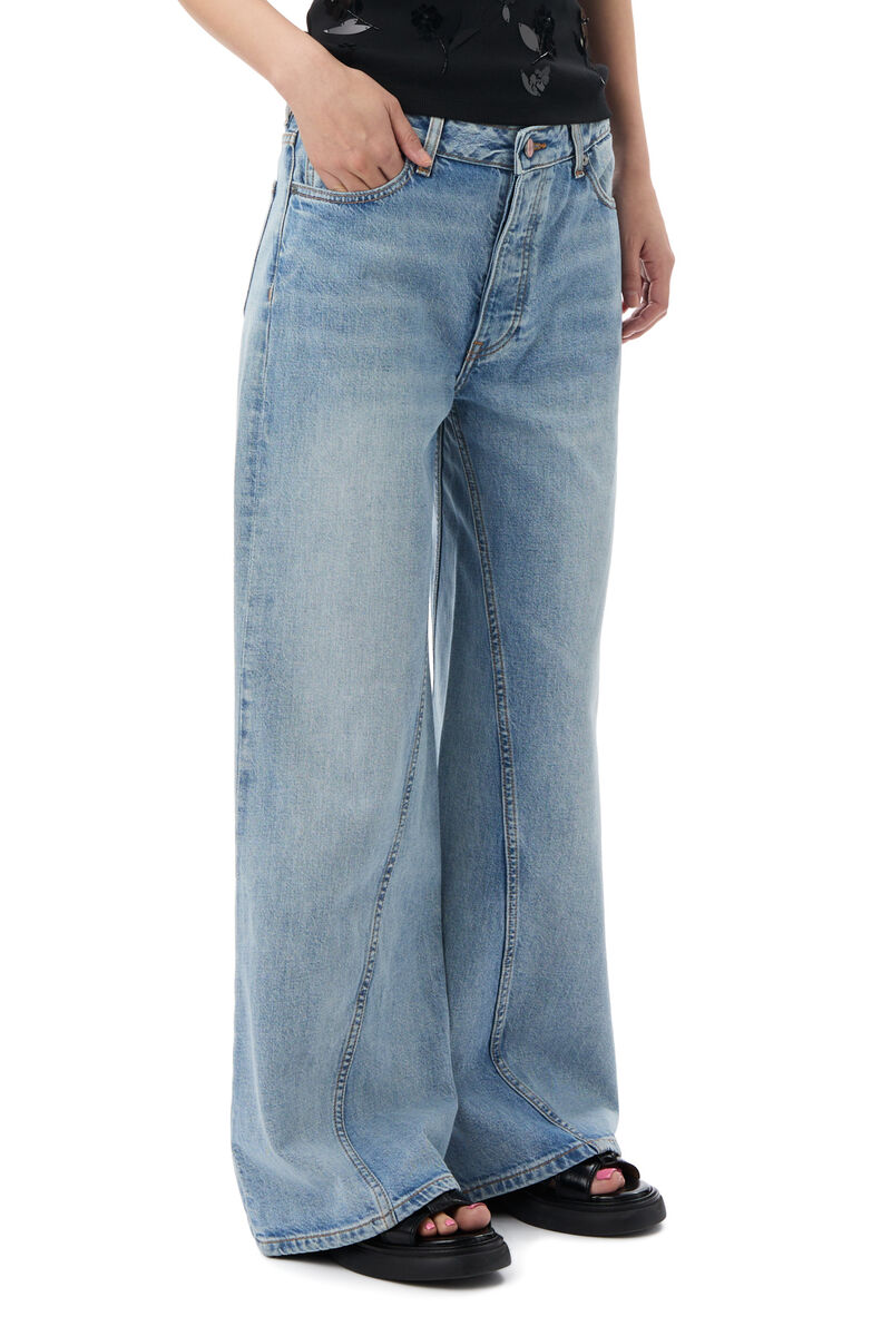 Light Blue Vintage Joezy Jeans , Cotton, in colour Light Blue Vintage - 2 - GANNI