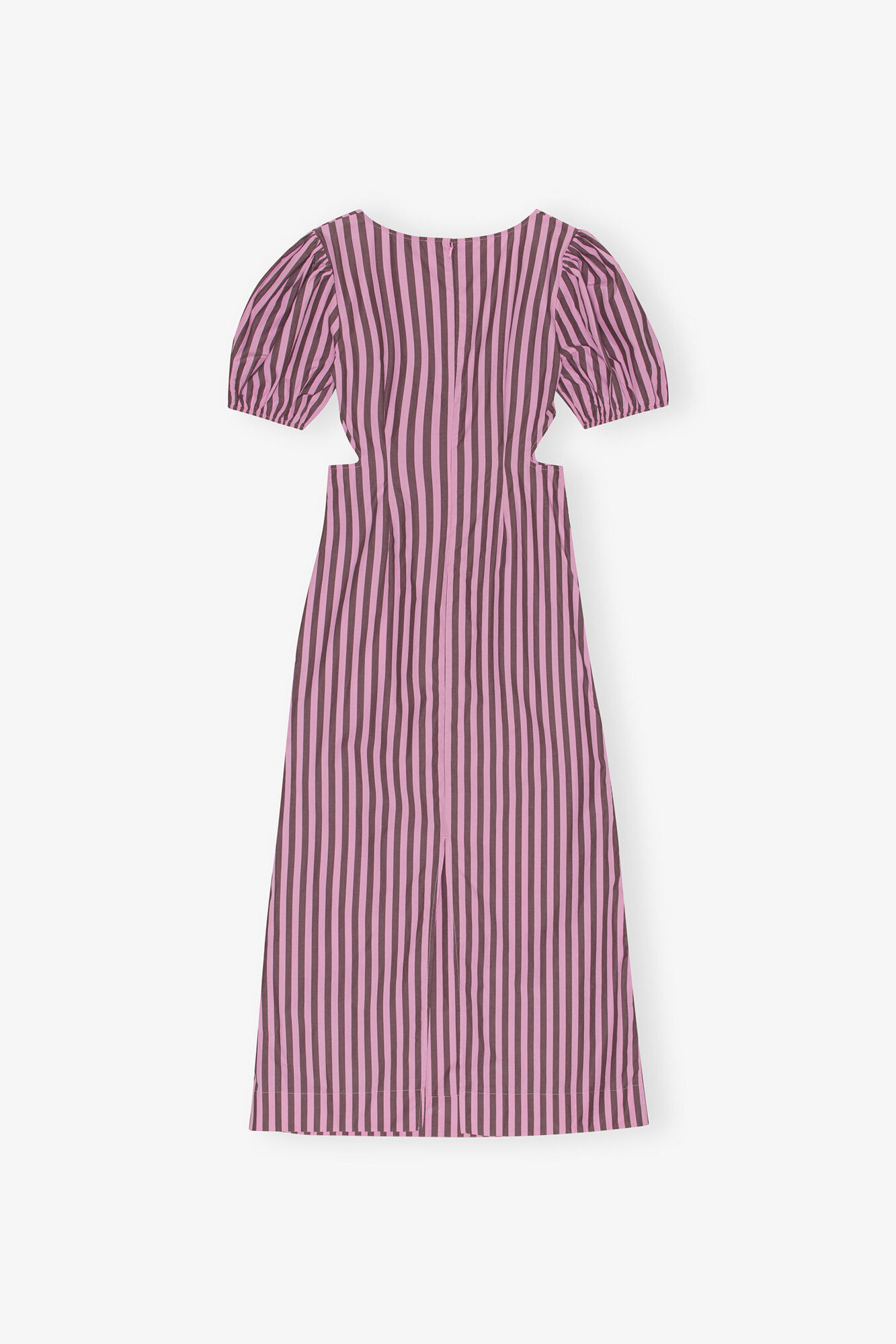 Robe &agrave; d&eacute;coupes en coton ray&eacute;, Organic Cotton, in colour Bonbon - 2 - GANNI