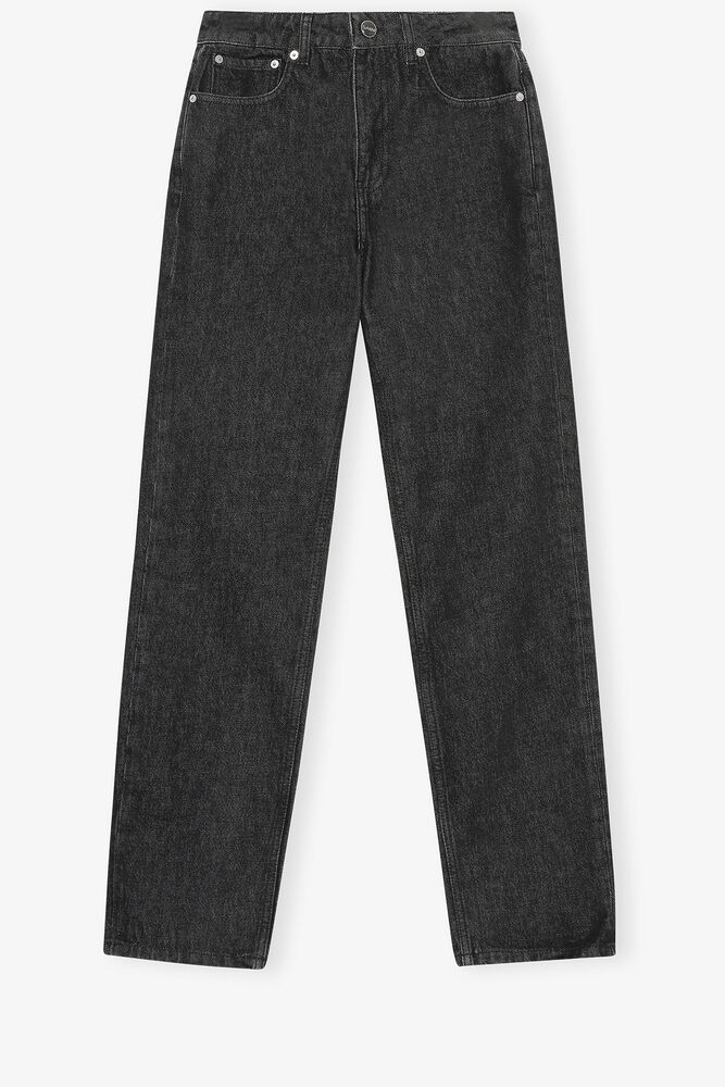 Swigy Jeans in Rigid Denim, Black/White Stone