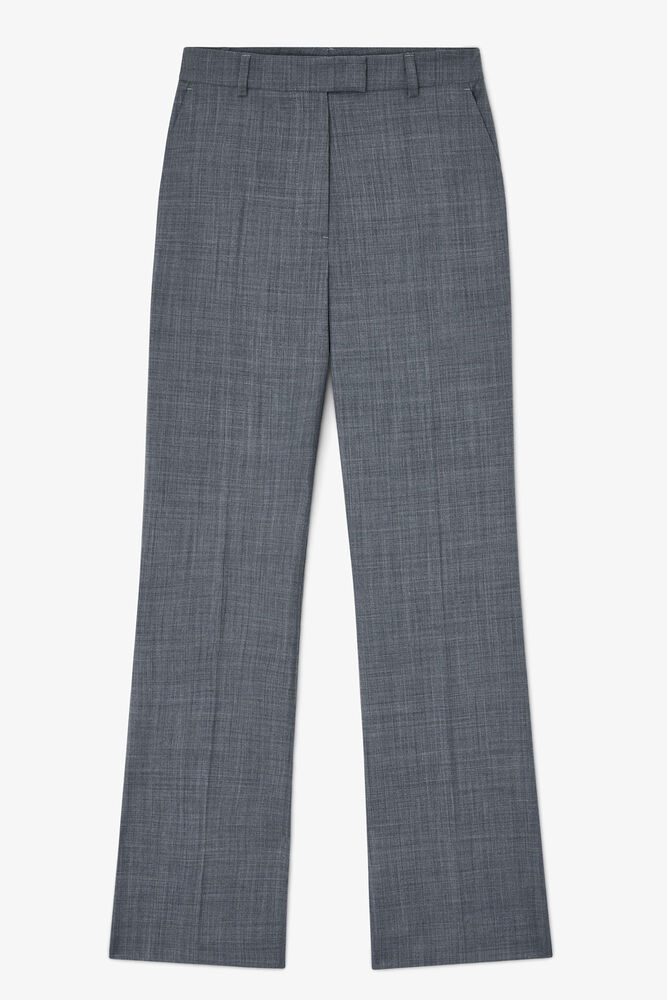 Trousers in Grey Wool Melange, Phantom