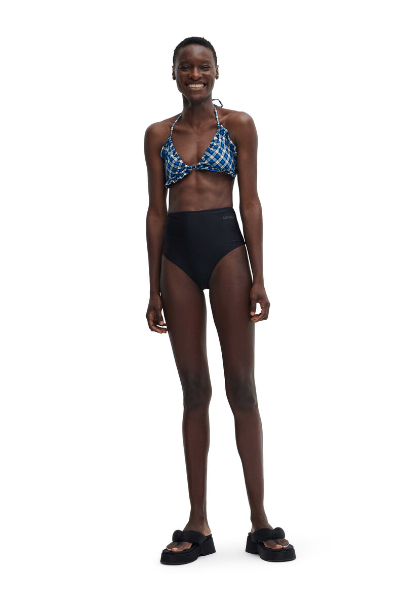 High-Rise Bikini Bottom, Elastane, in colour Black - 1 - GANNI