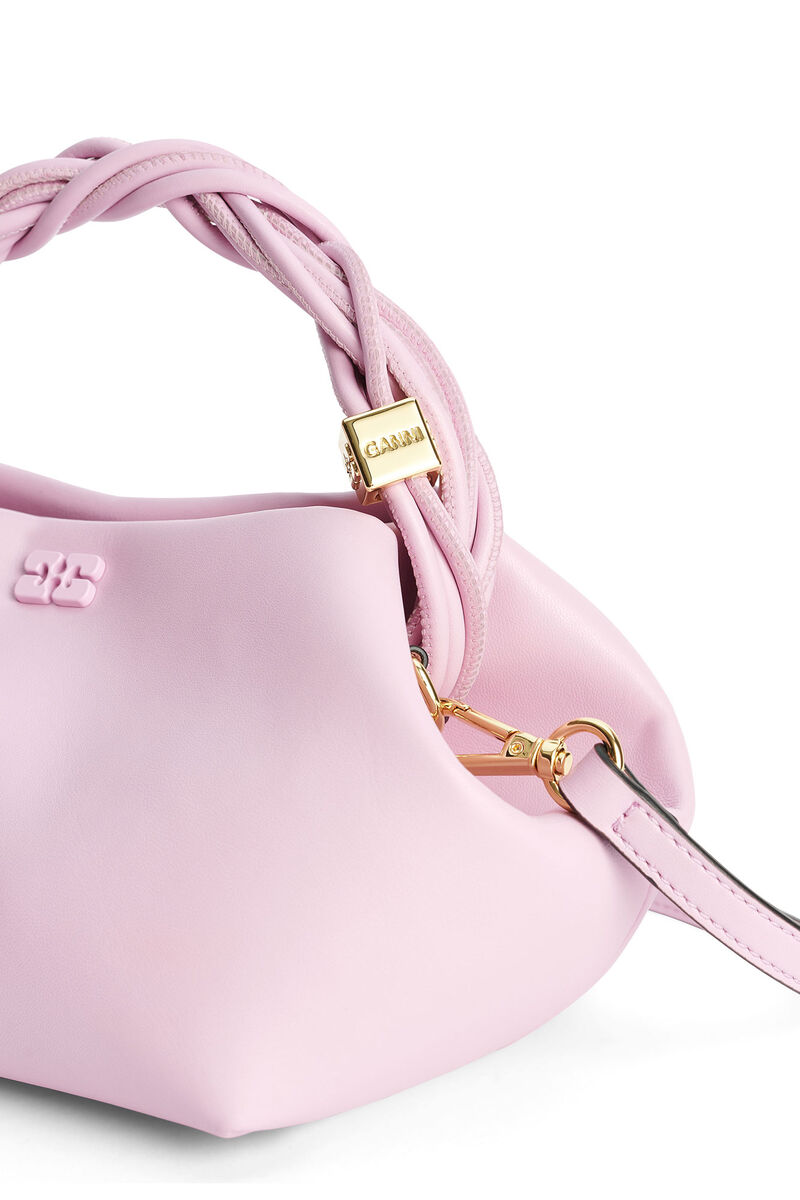 Light Pink GANNI Bou Bag, Polyester, in colour Pink Nectar - 3 - GANNI