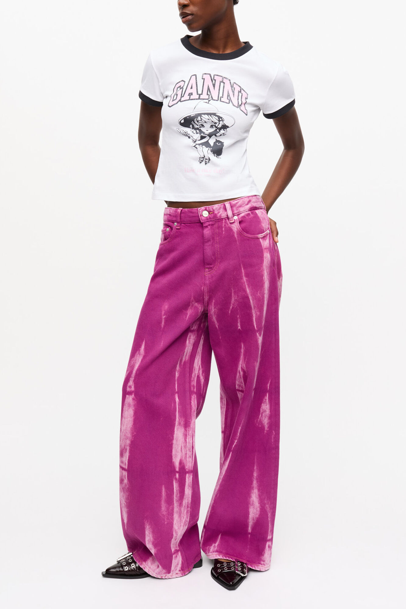 Purple Overdyed Marri Jeans | GANNI US