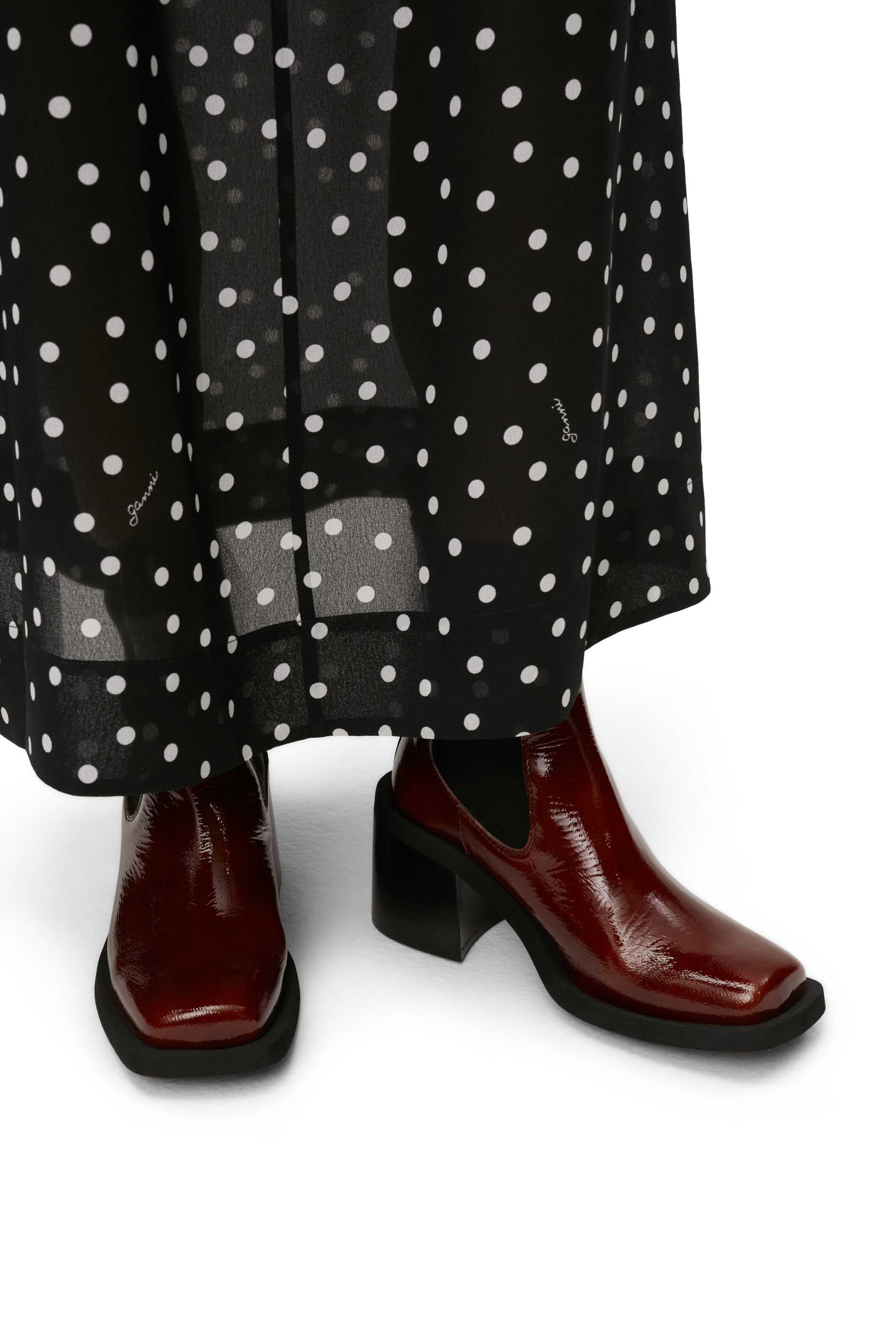 Cognac Heeled Chelsea Boots | GANNI US