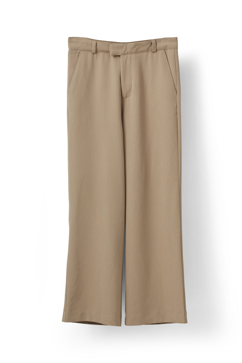 Brown Pants, in colour Praline - 1 - GANNI