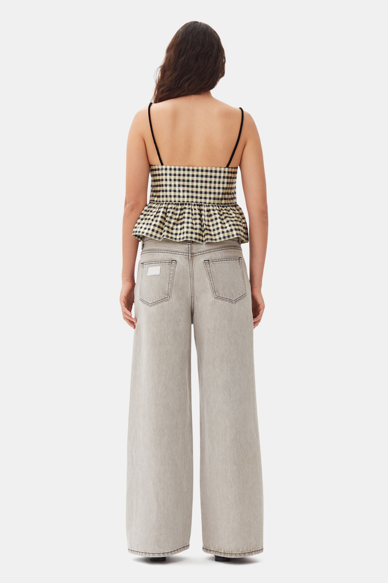 Grey Future Denim Wide Jeans, Organic Cotton, in colour Gray Quill - 3 - GANNI