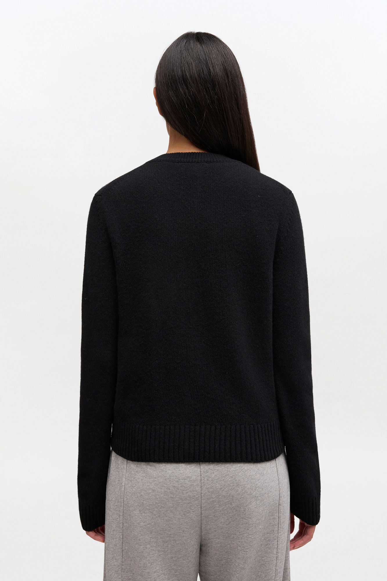 Wool Mix Cardigan, in colour Jet Black - 3 - GANNI