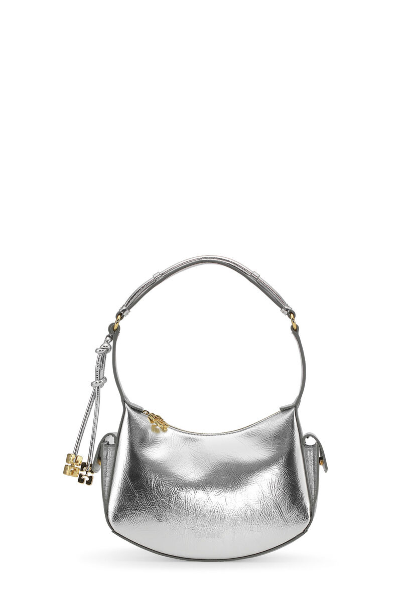 Silver GANNI Swing Shoulder Tasche, in colour Silver - 1 - GANNI