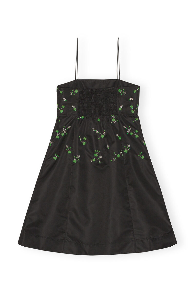 Nylon Mini Dress, Nylon, in colour Black - 2 - GANNI