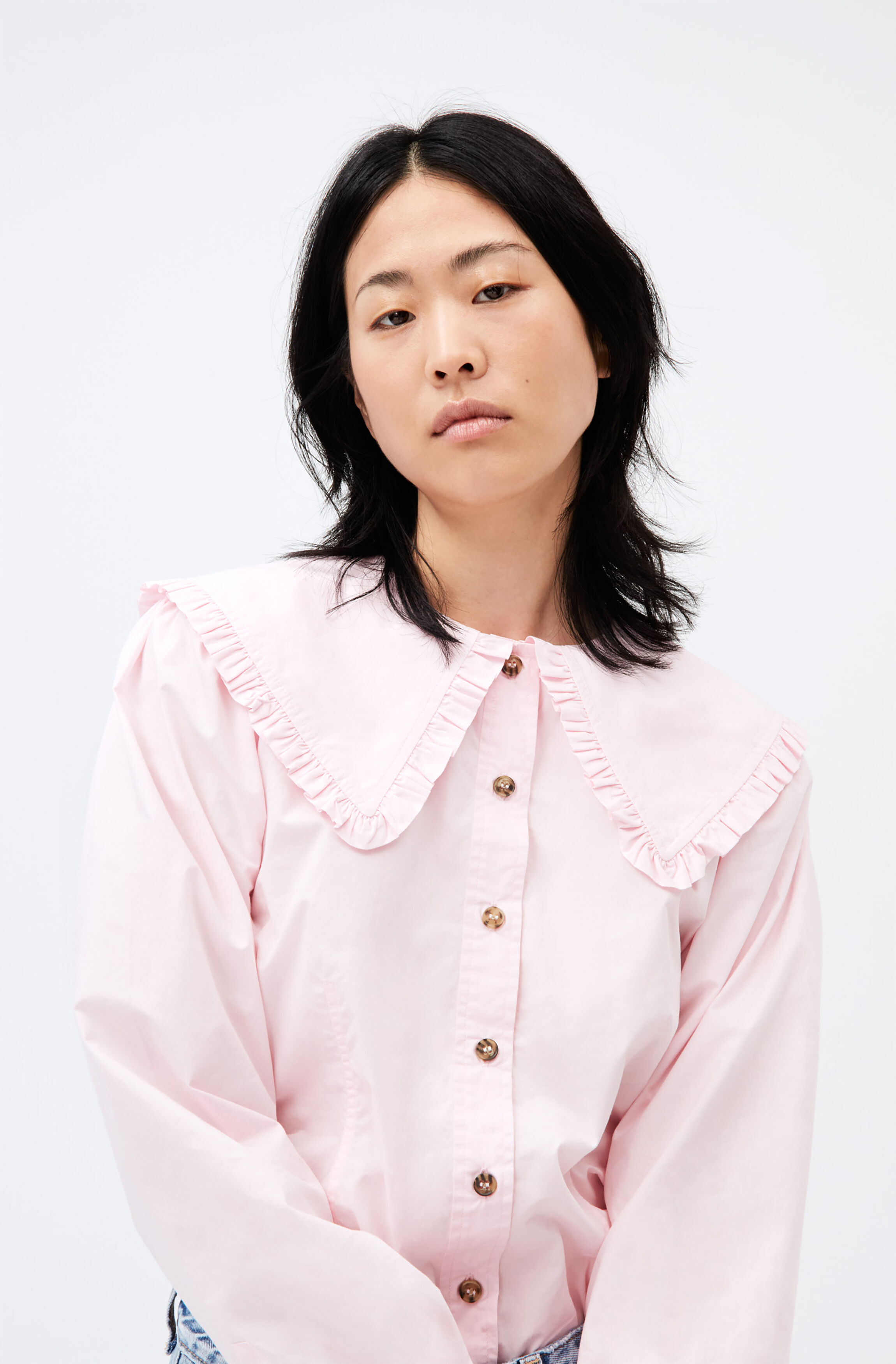 Cotton Poplin Cotton Poplin Frill 