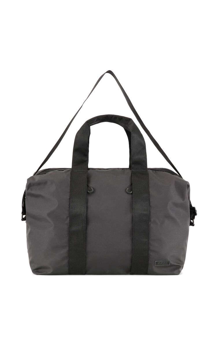 Recycled Weekender Bag, Polyester, in colour Black - 1 - GANNI