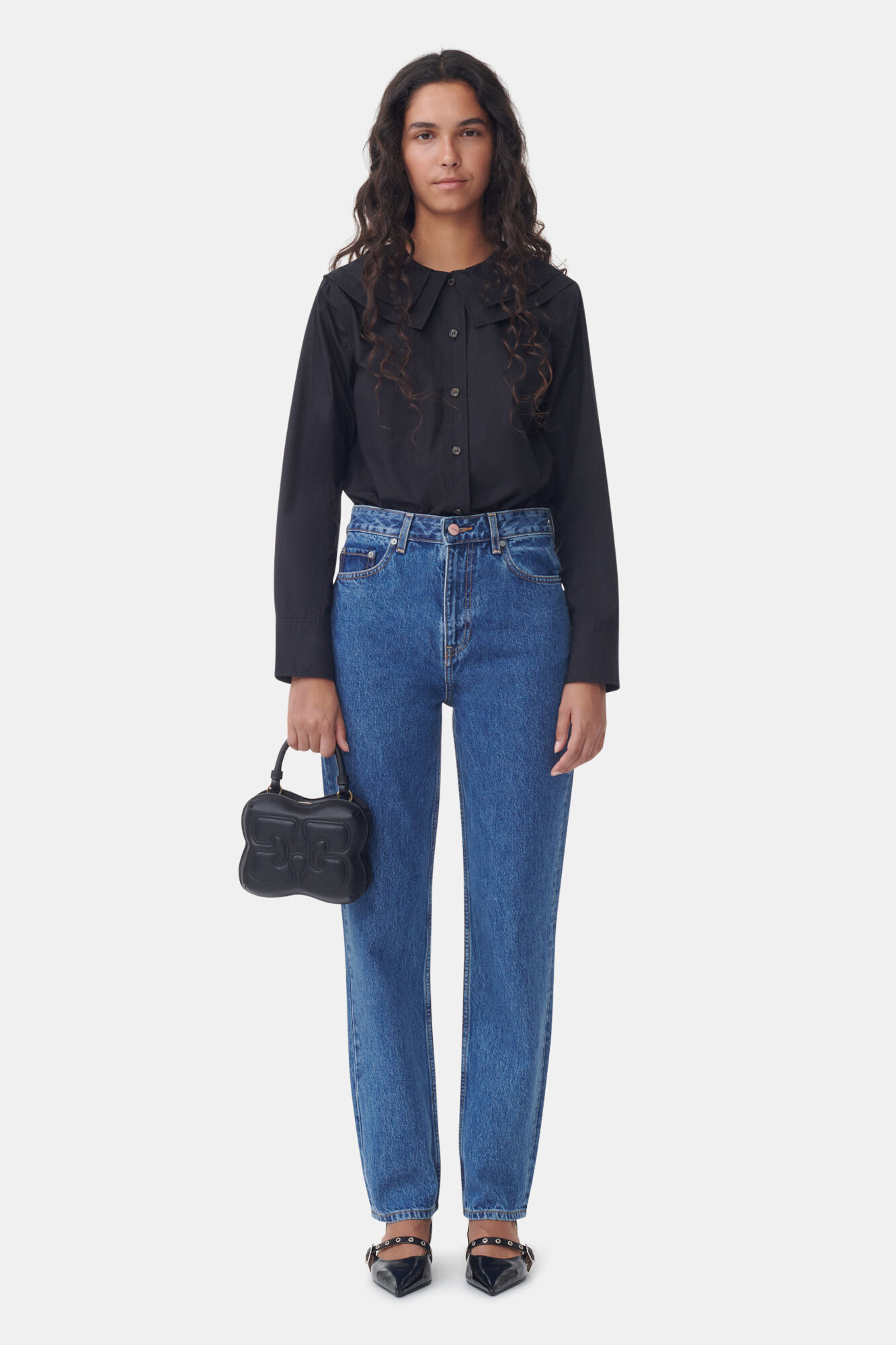 Mid Blue Stone Rigid Denim Swigy | GANNI US