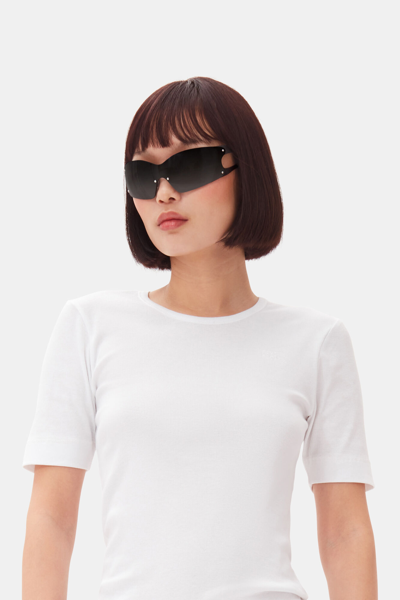GANNI x Ace & Tate Black Noel Sunglasses, Iron, in colour Black - 2 - GANNI