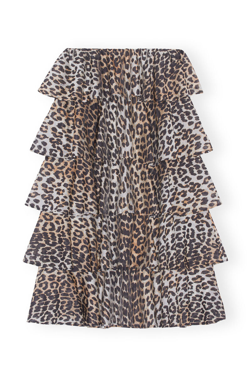 Sheer Voile Maxi Flounce Skirt, LENZING™ ECOVERO™, in colour Almond Milk - 1 - GANNI