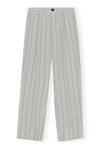 Suit Trousers, LENZING™ ECOVERO™, in colour Phantom Stripe - 1 - GANNI