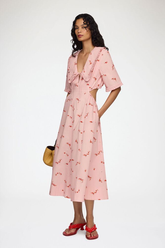 Dress in Pink Cotton, Silver Pink