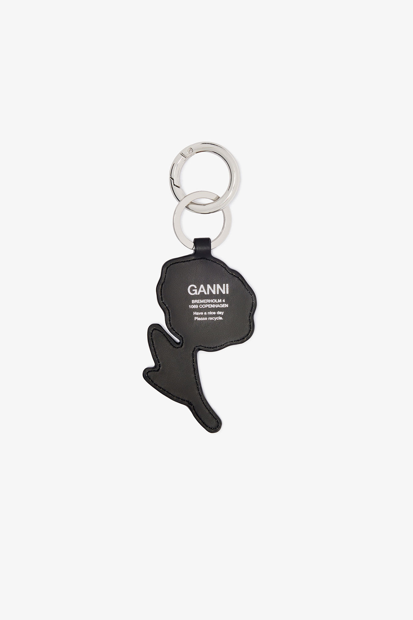 Blomma nyckelring, Polyester, in colour Black - 2 - GANNI