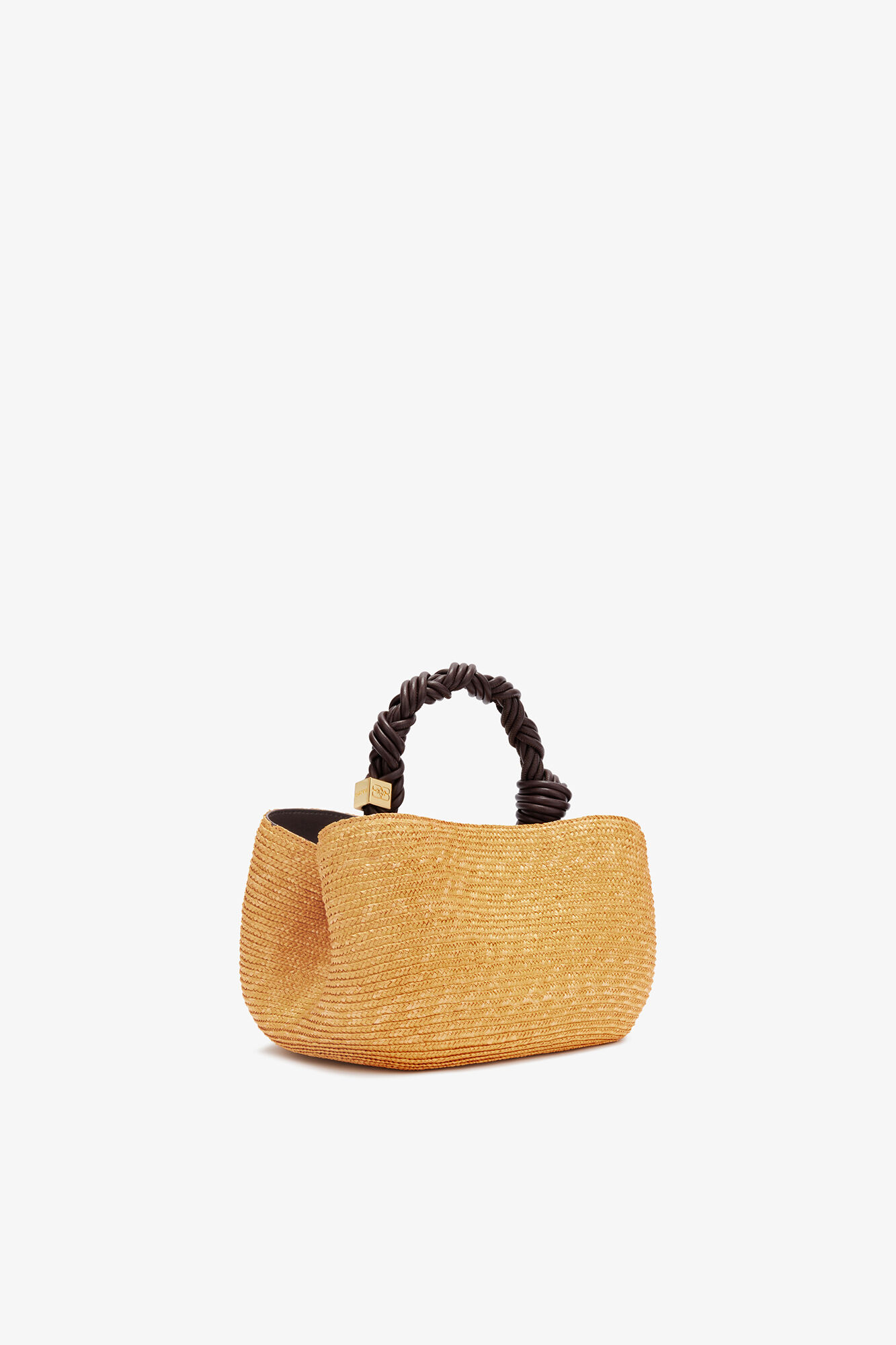 Small Bou Bag in Straw, Straw, in colour Italian Straw - 2 - GANNI