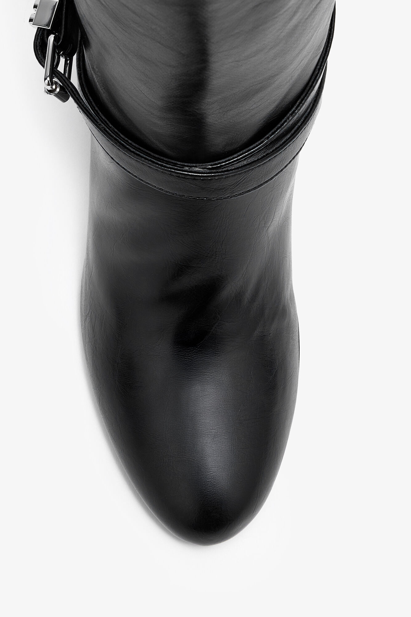 H&oslash;je, sorte Kat st&oslash;vler, Recycled Leather, in colour Black - 3 - GANNI
