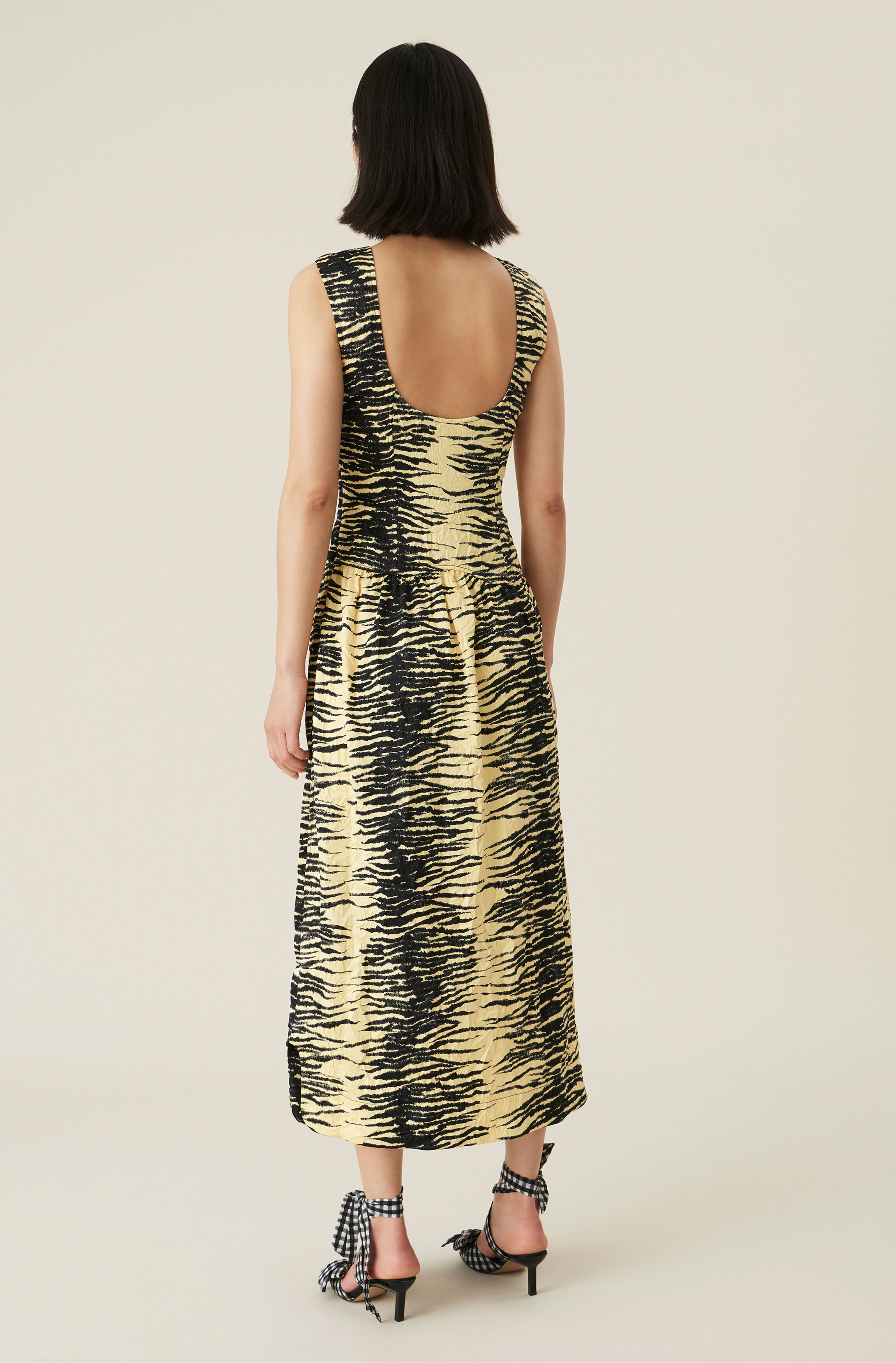 Low back satin midi dress Clearance