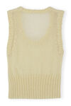 Wool Vest, Merino Wool, in colour Flan - 2 - GANNI