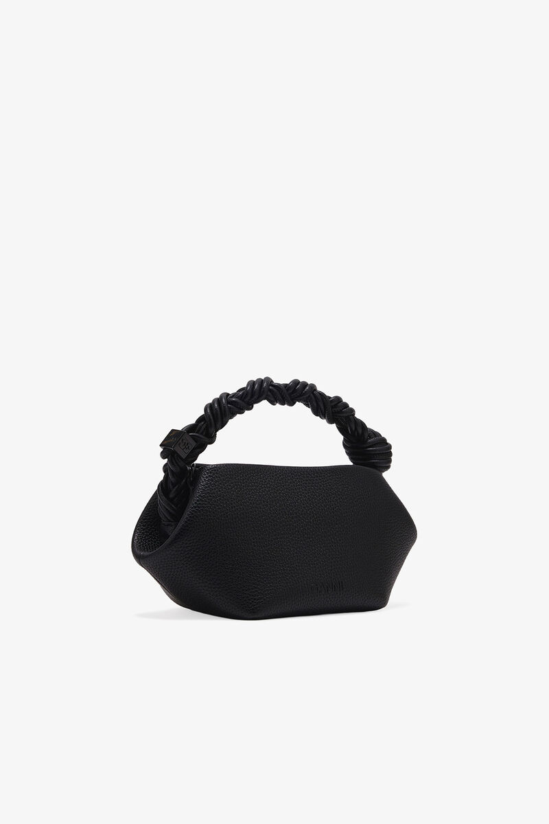 Mini sac noir grainé GANNI Bou, Polyurethane, in colour Black - 2 - GANNI