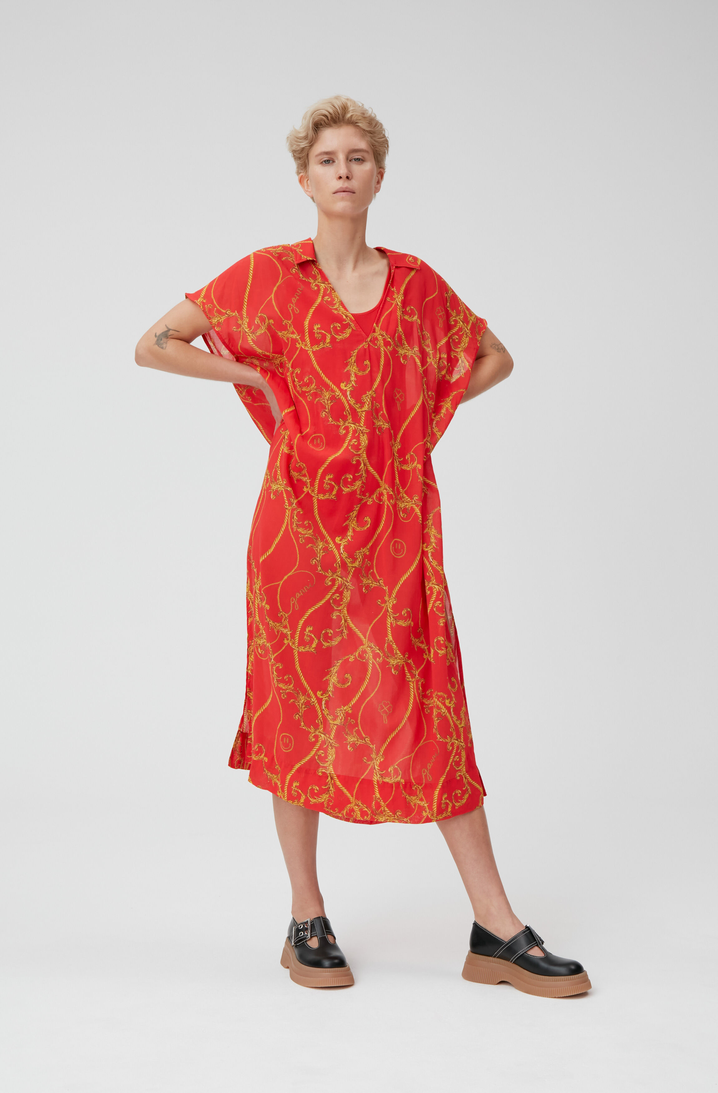 High Risk Red Light Cotton Long Kaftan 
