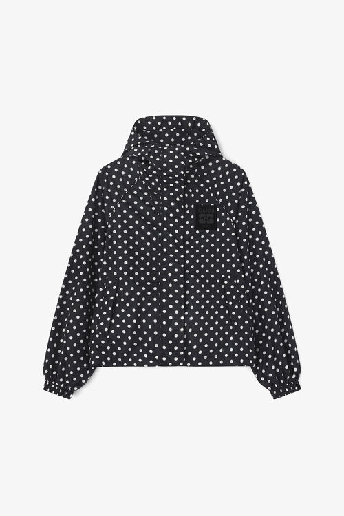 Printed Nylon Jacket, Black