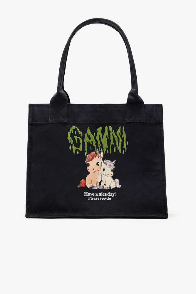 Pony Printed Large Tote, Phantom