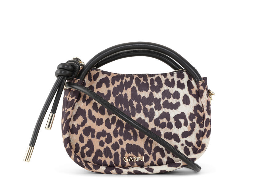 Leopard Mini Knot Bag | GANNI US